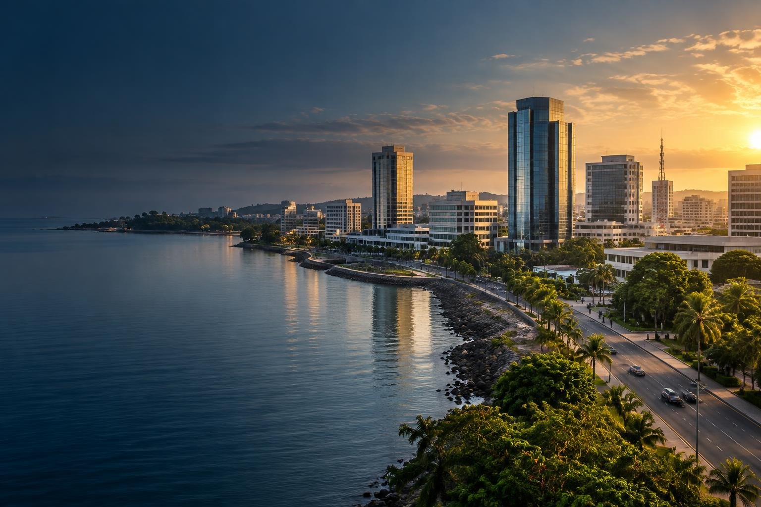 Front de mer et quartier d’affaires de Libreville